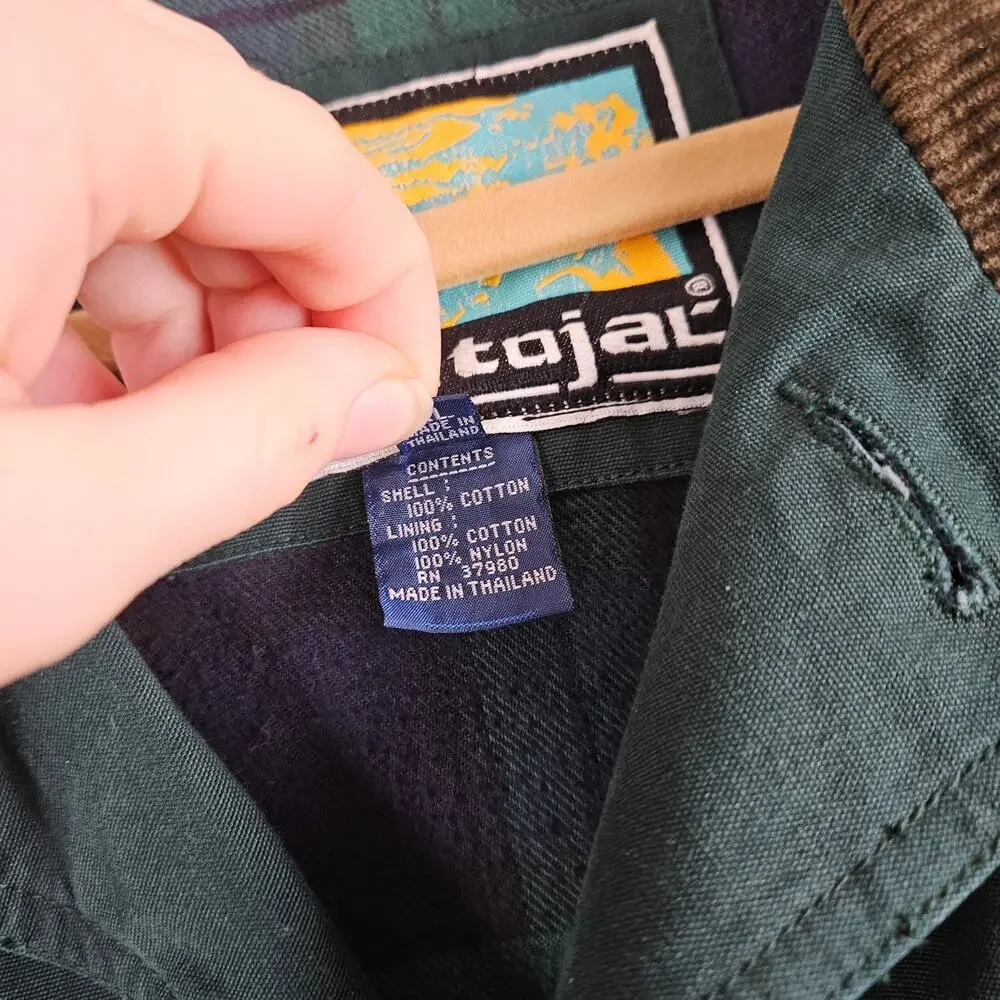 Barn Coat Cotton  Green Vintage Stratojal Jacket - Picture 4 of 7